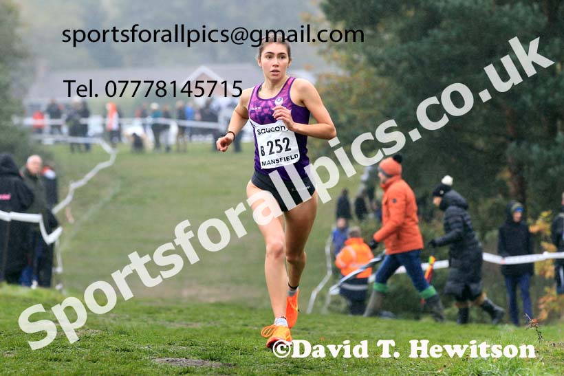 Junior Women, 2022 National Cross Country Relays, Berry Hill Park, Mansfield.  Photo: David T. Hewitson/Sports for All Pics